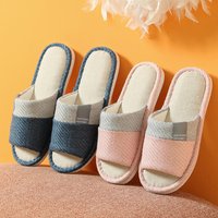 Hemp Casual Women's Slippers Home Flats Spring Summer Luxury Designer Woman Shoes Fashion Indoor Slides Couple Soft Sole Elegant
