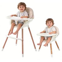 3in1 Convertible Metal High Chair for Babies Toddlers Baby High Chair with Adjustable Legs Dishwasher Safe Tray Premium Leather