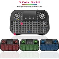 iPazzPort Mini Wireless Keyboard with Touchpad Mouse Combo, Bluetooth & 2.4G Backlit Controller for Android Box, PC, HTPC, Table