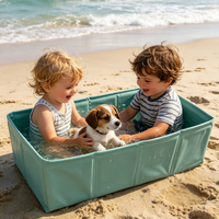 Foldable Portable Pet Dog and Cat Bathtub, Collapsible Non-Slip Thickened Pvc Square Swimming Pool Foot Bath Basin