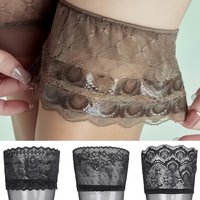 3 Style Patterns Lace Top Silicone Hold Up Thigh High Stockings Women Sexy Ultra Thin Transparent Underwear For Summer