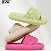 Thick Platform Bathroom Home Eva Slippers for Women Summer Fashion Soft Bottom Beach Sandals Non Slip Wave Pattern woman sandal