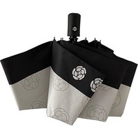Camellia Logo Woman Sun Umbrella Automatic Brand Flower Female Business Wind Resistant Anti UV Protection Parasol Windproof