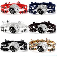 Fashion Dragon Yin Yang Bracelet for Boyfriend Girlfriend Handmade Couple Adjustable Bracelet Valentine's Day Friendship Jewelry