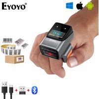 Eyoyo 1D Laser Wearable Mini Bluetooth Barcode Scanner Fast&Accurate Scanning.Left&Right-Handed Use.Support iPad iPhone Android