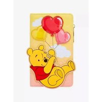 Winnie The Pooh Black White Cards Wallet PU Leather Multi-Card Holder Large Capacity Bag Gift