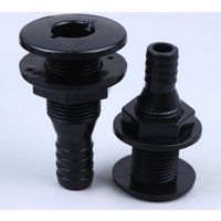 Marine Drain Outlet Fitting 1 12 inch ABS Plastic Thru Hull Hose Connector Quick Installation for Boat Deck Waste