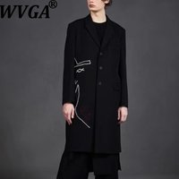 WVGA Spring Autumn New Man Tide Heavy Embroidery Trendy Long Sleeved Jacket Niche Chic Casual Mid-Length Trench Coats Ins W12934