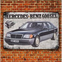 1k,Mercedes 600 sel Car Metal Poster - 20x30cm Garage Tin Sign
