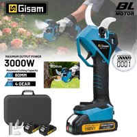 Gisam 60mm bürstenlose elektrische Astschere, 4-Gang, kabellose Obstbaum-Bonsai-Schere, Garten-Elektrowerkzeug für Makita 18V Akku