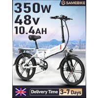 AliExpress NONE SAMEBIKE Foldable Adult Electric Bike 350W Motor 48V10.4AH Built-in Lithium Battery Electric Bicycle 20