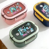 Anime Lunch Box Hatsunes Miku Bento Box Cute Cartoon Lunch Boxes Kids Large Capacity Rice Boxs Kawaii Picnic Case Tableware Gift