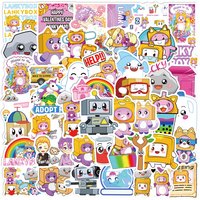 50Pcs Lankybox Graffiti Stickers For Water Bottle Laptop Phone Bicycle Luggage Case Skateboard Sticker