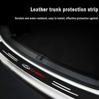 Car Rear Trunk Bumper Protector Stickers for Chery Tiggo 2 3 4 5 7 Pro Arrizo EQ7 Carbon Fiber Guard Plate Anti-Scratch Strip