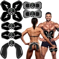 EMS Muscle Stimulator - Abdominal Trainer Body Toning Electric Fitness Massager for ABS Arm Fitness Slimming Shaping