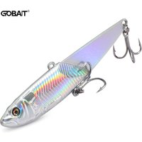 GOBAIT Metal Jig VIB Lure 20g 30g 40g Spinner Spoon 3D Eye Color Laser Spinning Fishing Tackle Hook Swimbait Pesca Vibetion Bait