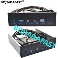 5.25" Desktop Front Panel With 2 x 5Gbps USB 3.0 + 3.5MM HD Audio Microphone Port + Power Reset Button For PC Computer Case