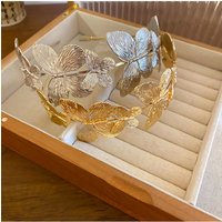 Golden Metal Butterfly Hairbands for Women Personality Design Bridal Headband Veil Decoration for Wedding Hair Accessories A