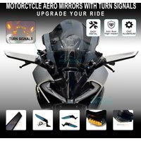 Modified Fixed-wing Rearview Mirror with Turn Signal All-aluminum Fixed-wing Special Motorcycle Accessories For CFMOTO 675SR-R