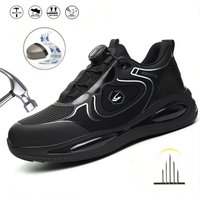 Steel Toe Work Shoes for Men Indestructible Boots Lightweight Safety Shoes Working Anti-smash Anti-puncture Protective Sneakers