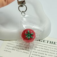 Cute Tomato Charm Phone Accessory Attractive Strawberry Pendant Phone Adornment Keychain Accessory Lovers