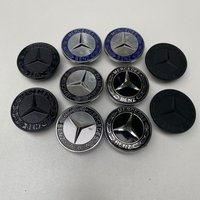 ABS Car Logo For Mercedes Benz W211 W205 W213 W203 C218 A207 CLA CLS E Class Flat Hood Emblem Sticker Front BadgeAccessories