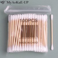 300/500 Pcs Double Head Cotton Swab Women Makeup Cotton Buds Tip For Wood Sticks Nose Ears Cleaning Health Care Beauty Tools