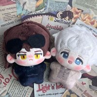 10cm TV Good Omens Plushie Stuffed Toys Cosplay Aziraphale Crowley Plush Dolls Backpack Decorative Pendants Keychain Fans Gifts