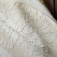 Elegant Solid Color Embroidered Floral Jacquard Fabric for Dresses Women Clothing Accessories Designer Fabric By The Meter