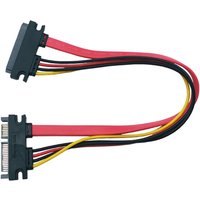 Sata 22 Pin Male To Female Sata Extension Cable SATA 22 Pin Male To Female 7+15 Pin Sata Data Power Combo Cable Hard Disk