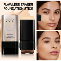 Dual-Head Foundation Stick | Built-in Brush, One-Step Application & Touch-Up, Lightweight & Long-Lasting, No Cakey