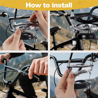 NALFI-Front+ Rear Bike Gyro Brake Cables With Spinner Rotor Complete Set, BMX Bicycle Brake Lines For Most Gyro Bikes