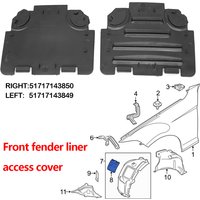 Für BMW E82 E88 E90 E91 Vorderrad Arch Fender Liner Access Panel Deckel Abdeckung Scheinwerfer Birne Ersatz 51717143850 51717143849