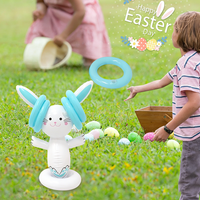 Easter Inflatable Bunny Ring Toss Game Kids Rabbit Egg Theme Party Toys Outdoor Indoor Carnival Game