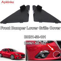 Apktnka Auto Front Bumper Cover Cap Lower Grille Triangle Trim For Mazda 3 Axela 2014 2015 2016 BHN1-50-101 Tow Hook Caps