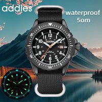 ADDIES 2026 Neue Herren-Sportuhr mit Quarzwerk, Nylonarmband, Wasserdicht für Schwimmen, Leuchtende Outdoor-Modeuhr