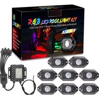 for Can-Am Maverick X3 MAX 17-2025 UTV 8-Pods RGB LED Rock Lights Underglow Light Wireless Bluetooth Music Timing Chase Lighting