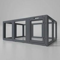 Easy Assemble Dog Pen Cage Black Indoor Acrylic Dog Playpen Plastic Puppy Play Pen Clear Dog Cat Rabbit Ferret Fence