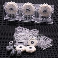 Marumine Gear Box MOC Building Block Technology Parts 76019 6588 4716 Machinery Automobile Worm Bricks Assembly Accessories