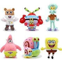 New Cute Cartoon SpongeBob SquarePants Patrick Star Squidward Eugene H. Krabs Gary Kawaii Stuffed Plush Toys Birthday Gifts