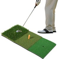 Golf Hitting Mat 30*60Cm Indoor Outdoor Mini Practice Durable PP Grass Pad Backyard Exercise Golf Training Mat With Rubber TEE