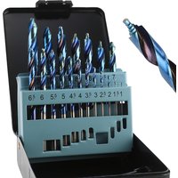 19 Pcs Cobalt Drill Bit Set, Stepped Point Drill Bit M35 HSS Twist Jobber Length for Hardened Metal, Stainless Steel, Cast Iron image 3