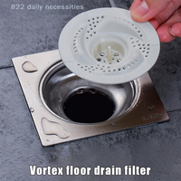 convenientNew Household Vortex Floor Drain Filter Bathroom Sewer Hair Filter Toilet Drainage Anti-hair Universal