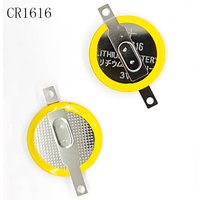 2PCS/LOT CR1616 1616 3V 180 Degree Solder Leg Positive Fold Negative Straight Hole Solder Pad With Solder Leg Button Battery