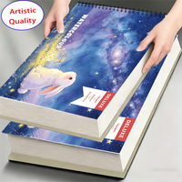 A4/A5 Blank Art Notebook,300gsm high-density sizing paper,16 sheets,stable pigment locking performance,works well with marker &