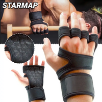 1Pair Training Sport Gloves for Men Women Workout Fitness Body Building Weightlifting Gym Hand Wrist Palm Protector Dumbbells Ha