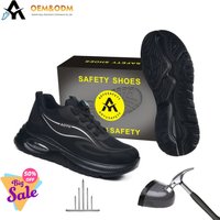 Safety Shoes Men Boots Women Plastic toe cap Sport Snekers Puncture Proof Crash Proof Light Wear Resistant Industrial Quality