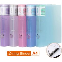Clear Plastic Files A4 Binder 2-Rings Folder For Documents A4 Paper File Organizer 2-Ring Binder A4 Filing Cabinet
