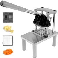 Commercial Vegetable Fruit Chopper French Fry Cutter with 2 Replacement Blades Stainless Steel Vegetable Chopper Dicer Heavy