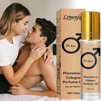 Lemonfay Pheromone Cologne Oil for Men Roll On Perfume Long Lasting Fragrance Portable 15ml Eau De Toilette for Daily Date